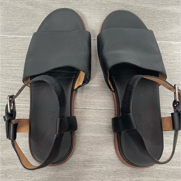 Madewell The Noelle Ankle Strap Flat Black Minimalist Shoes Sandals ND986 7.5 - Picture 6 of 13